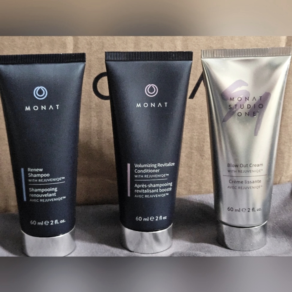 Monat Hair Care Trio - Shampoo, Conditioner, Blow Out Cream